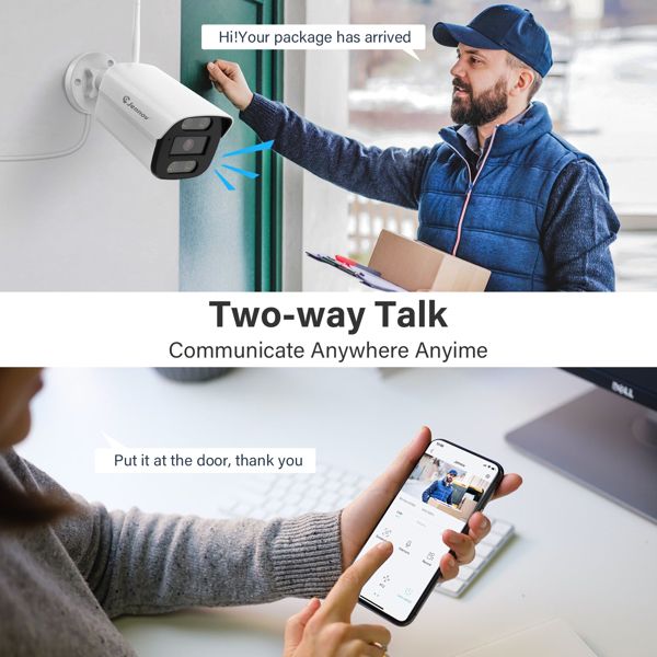 Jennov 5MP Wireless Security Camera System Outdoor IP66 IR WIFI Camera 1TB NVR - Discount Msrp 