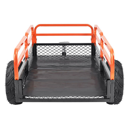 VEVOR Heavy Duty Steel ATV Dump Trailer, 1500-Pound Load Capacity 15 Cubic Feet, Tow Behind Dump Cart Garden Trailer, with Removable Sides and 2 Tires, for Mowers, Tractors, ATV, UTV - Discount Msrp 