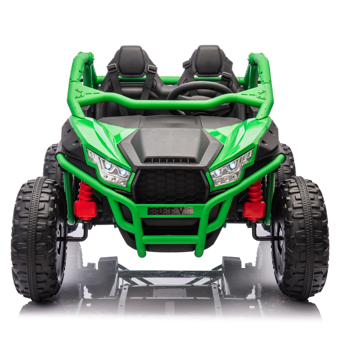 24V Two-seater Kids Ride On UTV w/Parents Control,20in seat width,400W Super high power,Four-wheel Suspension,Bluetooth,MP3,USB,LED Light,Horn,Rear storage space,Speeds 3.73-4.97MPH For Kids aged 3+. - Discount Msrp 