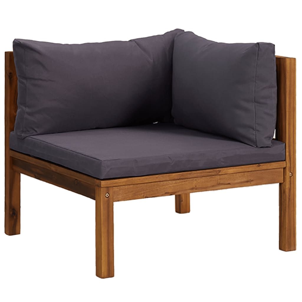 7 Piece Patio Lounge Set with Cushion Solid Acacia Wood - Discount Msrp 