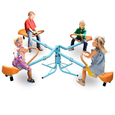 Outdoor Kids Spinning Seesaw Sit and Spin Teeter Totter Outdoor Playground Equipment Swivel Teeter Totter for Backyard - Discount Msrp 