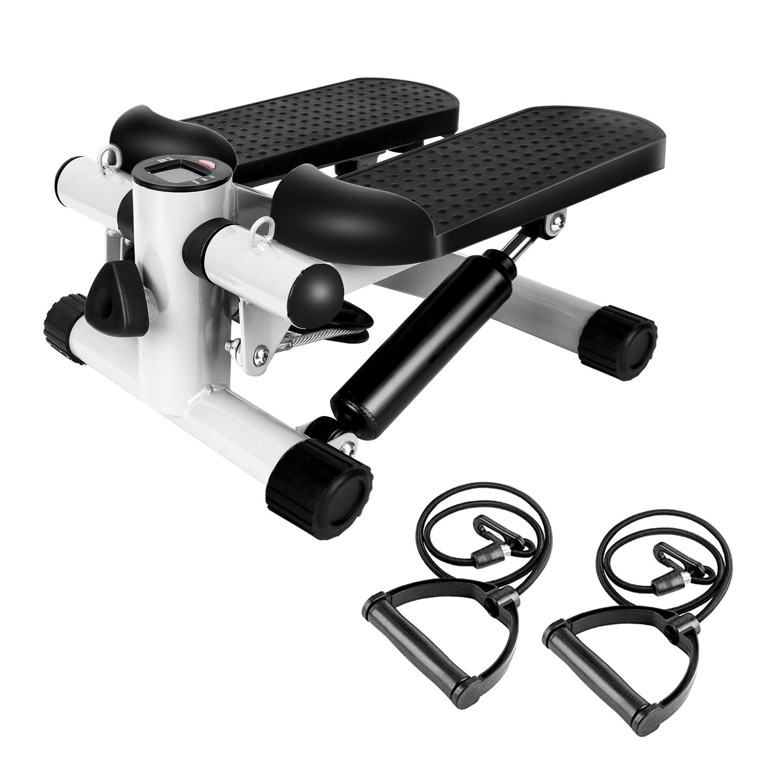 Exercise Stepper for Women Mini Fitness Stepper with 2 Resistance Bands LCD Monitor Max 330.7LBS Load Stair Stepper Quiet Stepper - Discount Msrp 