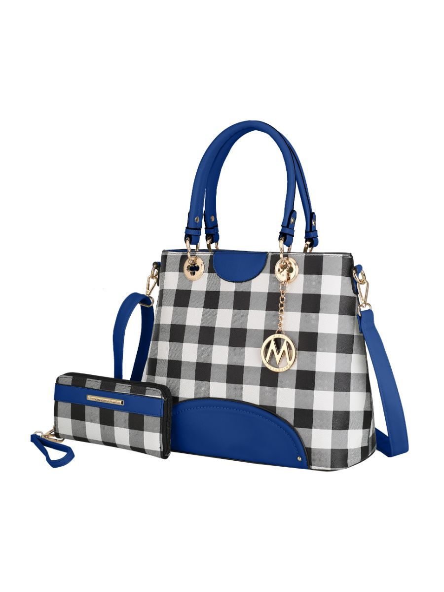 MKF Collection Gabriella Checkers Handbag with Wallet by Mia k - Discount Msrp 