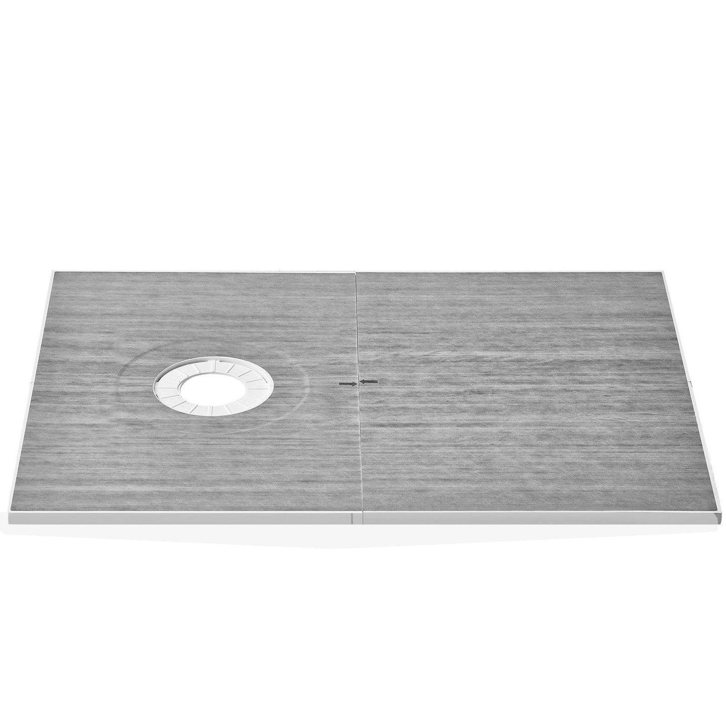 VEVOR Shower Curb Kit, 60"x38" Shower Pan Kit with 6.3" Offset Drain, Lightweight EPS Shower Installation Kits with 2 Waterproof Cloths, Shower Pan Slope Sticks Fit for Bathroom - Discount Msrp 