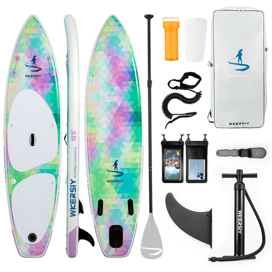 inflatable paddle board 10'6 including sup paddle, paddleboard backpack, pump, leash - Discount Msrp 