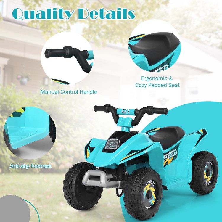 6V Kids Electric ATV 4 Wheels Ride-On Toy - Discount Msrp 