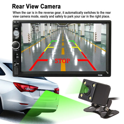 7 Inches Universal Wireless Car MP5 Player 1080P Video Player Stereo Audio FM Radio - Discount Msrp 