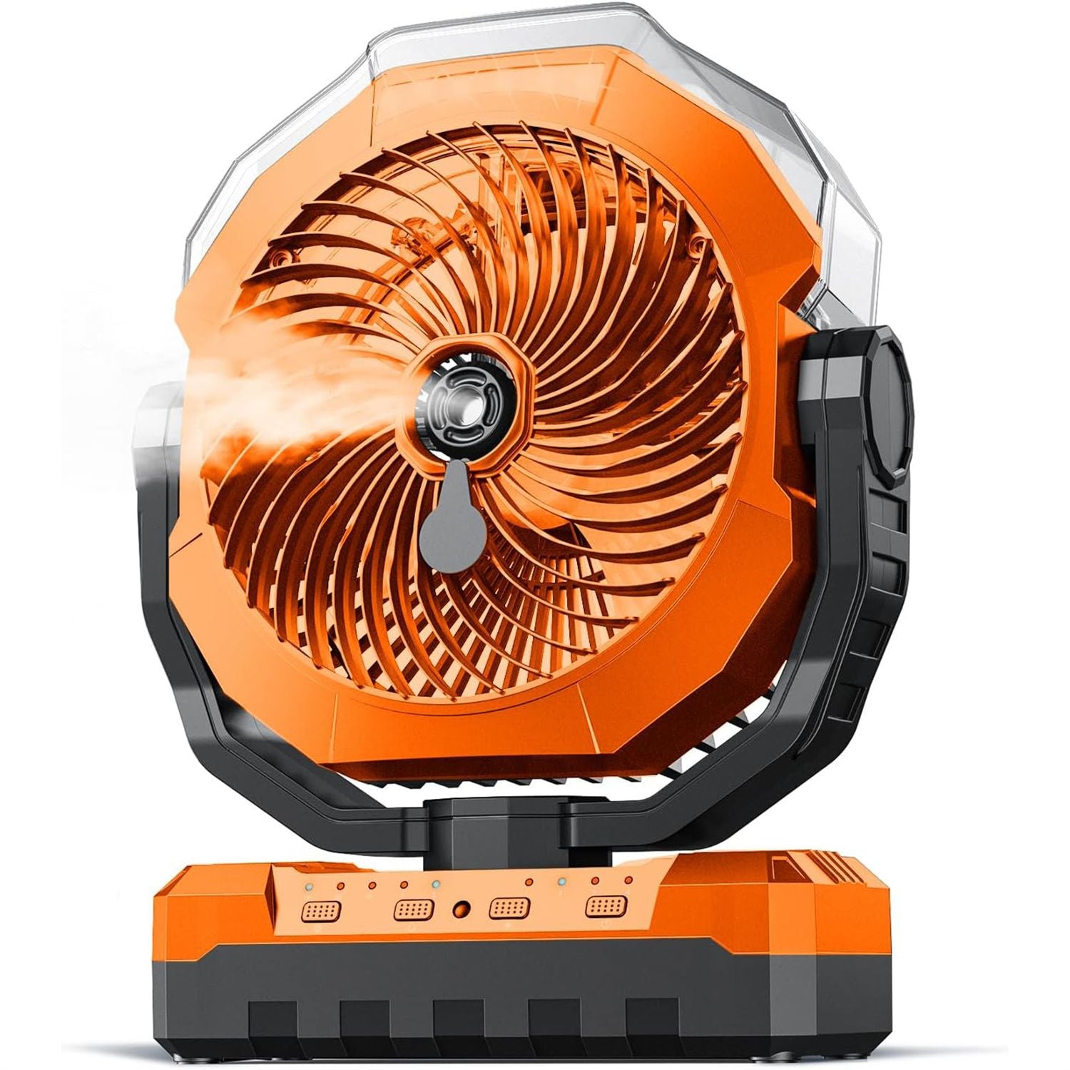 Portable Misting Fan, 24000mAh Rechargeable Battery Powered Camping Fan 460ml Large Tank USB Desk Fan - Discount Msrp 