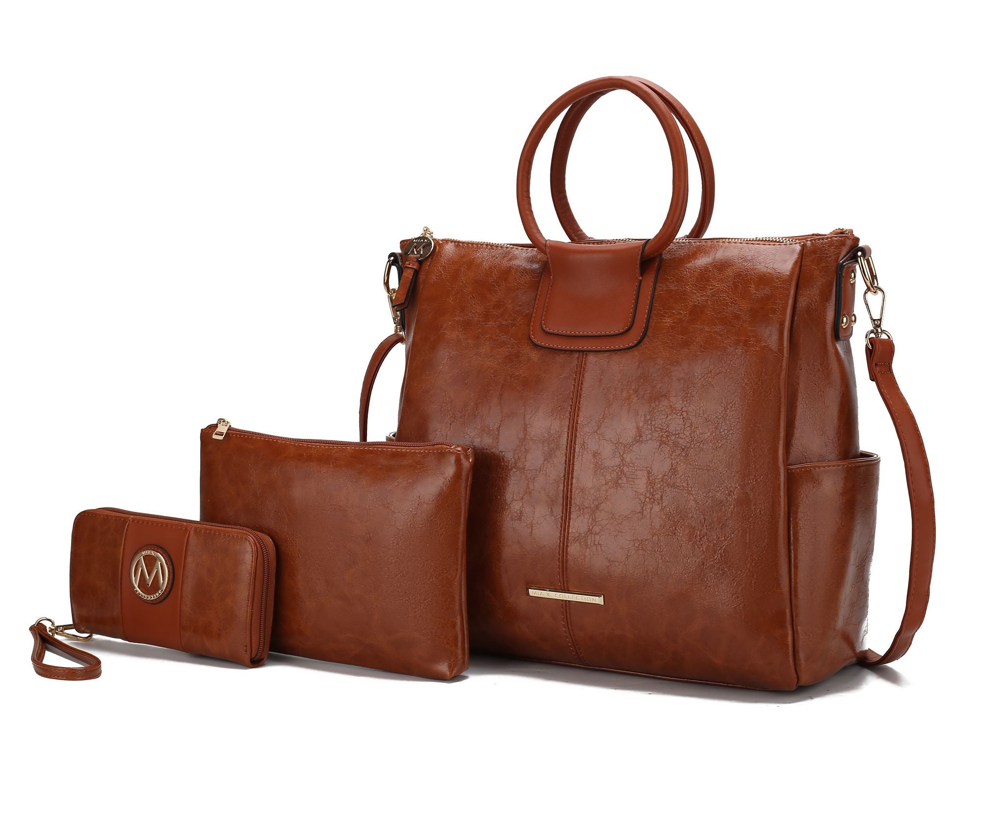 MKF Collection Zori Tote Handbag with Pouch and Wallet Vegan Leather Women by Mia k - Discount Msrp 