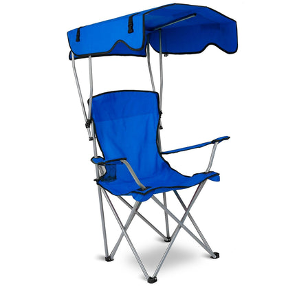 Foldable Beach Canopy Chair Sun Protection Camping Lawn Canopy Chair 330LBS Load Folding Seat - Discount Msrp 