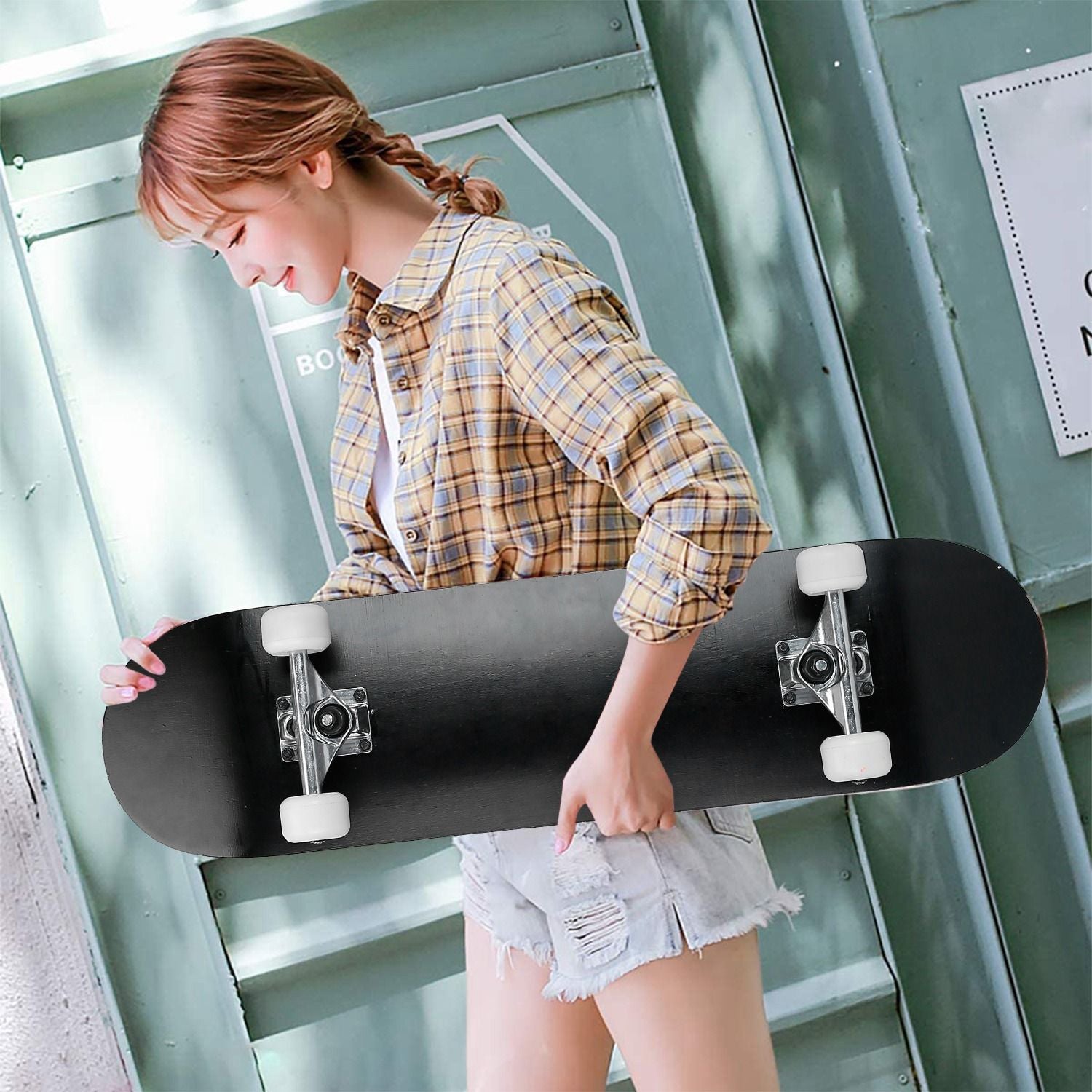 31x8in Skateboards Complete Standard Skate Boards For Girls Boys Beginner 9 Layers Maple Concave Skateboard For Kids Youth Teens - Discount Msrp 