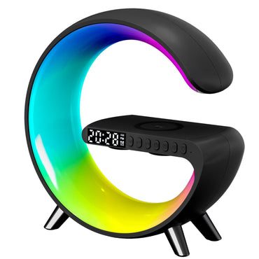 RGB Light Bar Smart Light Sunrise Alarm Clock; Dimmable Table Lamp With Fast Wireless Charger Alarm Clock For Heavy Sleepers Adults For Bedroom; Dorm; Gift - Discount Msrp 