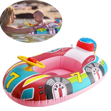 1pc Inflatable Pool Float Seat Boat With Handle; Swimming Ring Toy For Summer Baby Kid Child Toddler - Discount Msrp 