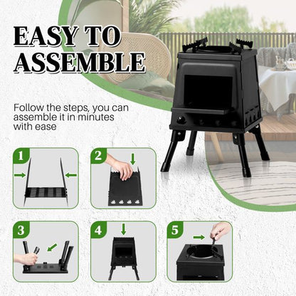 27*27*34cm wood camping stove - Discount Msrp 