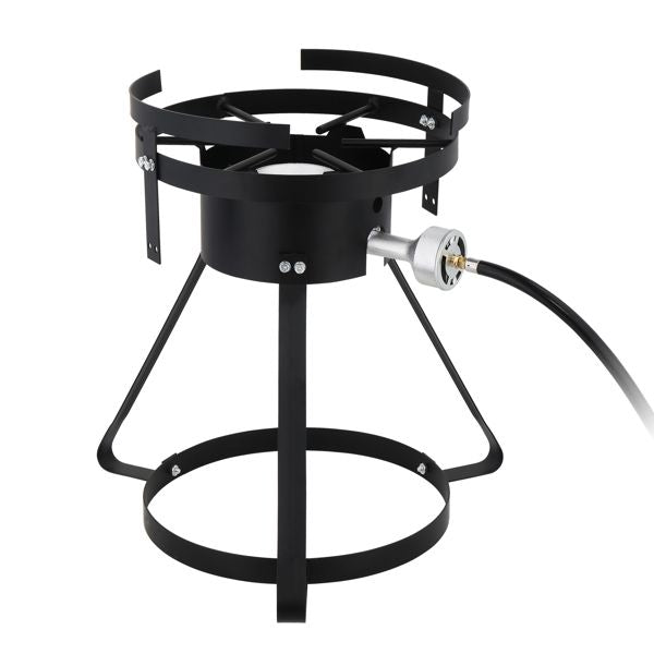 13*32in Iron Aluminum Black Round Tripod Stove Rack Silver Fryer Gas Fryer - Discount Msrp 