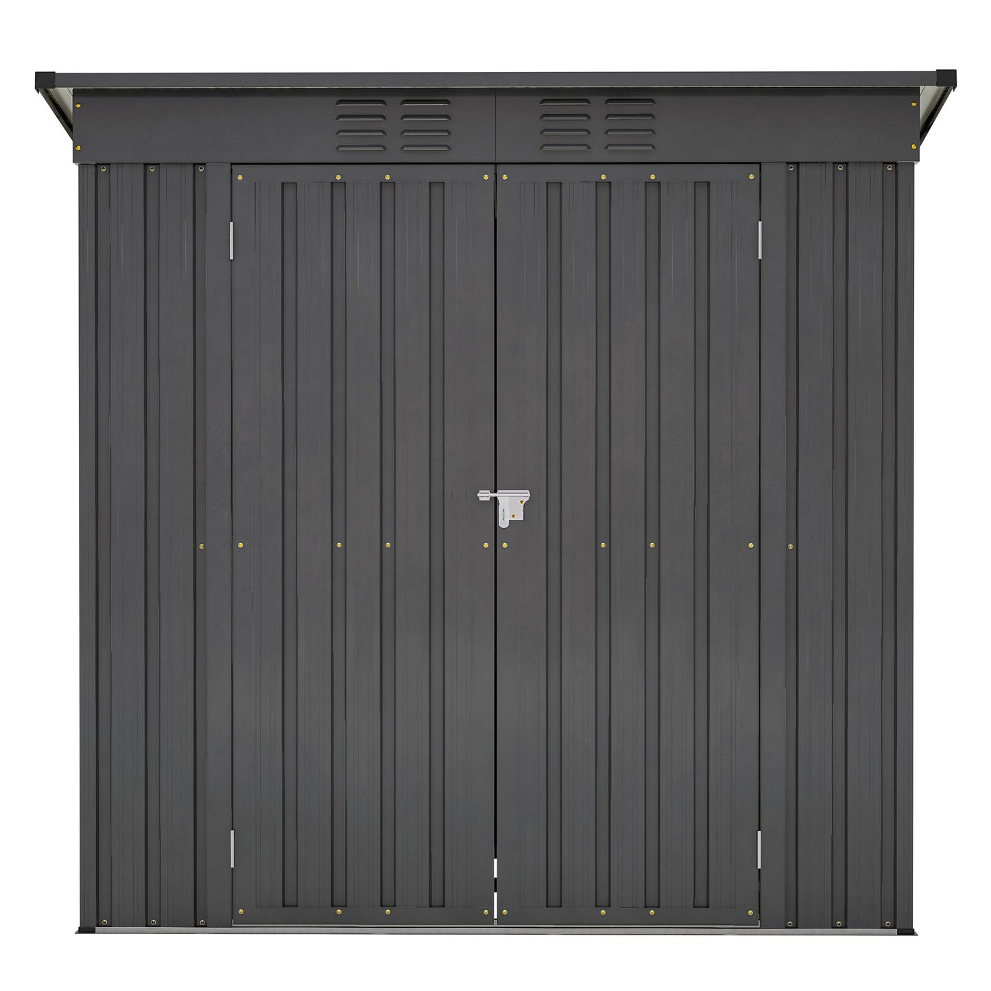 6 x 4 ft Outdoor Storage Shed, All Weather Tool Shed for Garden, Backyard, Lawn, Black - Discount Msrp 