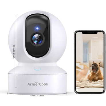 Pet Camera, 2K HD Dog Camera with Mobile APP, 360° Pan/Tilt View Puppy Camera, MagivPix Night Vision, Motion Tracking Alert with Cloud/Local SD, Home Indoor Security Camera - Discount Msrp 