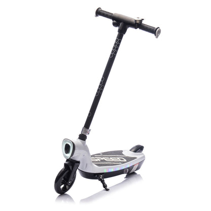 Kids Ride On Electric Scooter With Kickstand,Scooter Bell,Faster Speed And Longer Usage Time,Rear Brake,Wider Pedal,Non-Slip Handle,Colorful LED Lights,5.59-6.84 MPH For Kids 6+. - Discount Msrp 