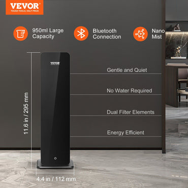 VEVOR Scent Air Machine for Home, 950ml Bluetooth Smart Cold Air Diffuser, 3000sq.ft Waterless Essential Oil Scent Air Diffuser, Floor Standing Aromatherapy Machine for Large Room, Office, Hotel - Discount Msrp 
