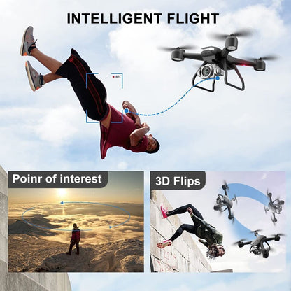 4DRC V14 RC Drone WIFI FPV 4K HD Wide Angle Dual Camera Quadcopter Portable With Bag ,2 Batteries Drone For Beginner,Headless Mode,Gesture Photo - Discount Msrp 