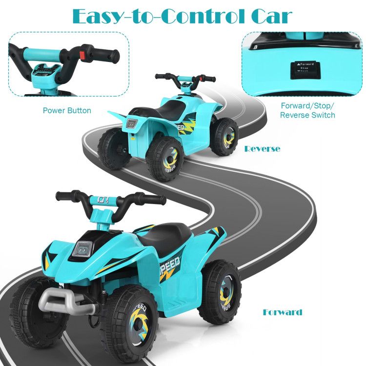 6V Kids Electric ATV 4 Wheels Ride-On Toy - Discount Msrp 