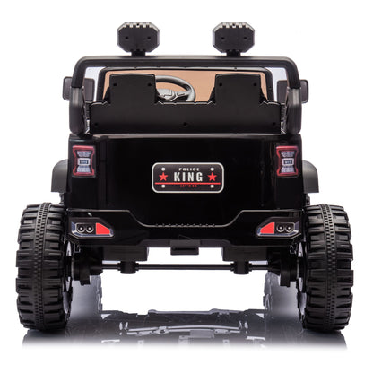 24V Two-seater Kids Ride On Electric Car W/parents control,Seat width 19.69in,400W motor,Four-wheel suspension,light&searchlight,USB,MP3,Bluetooth,Provide a speed of 1.86-4.35MPH for kids of 3+. - Discount Msrp 