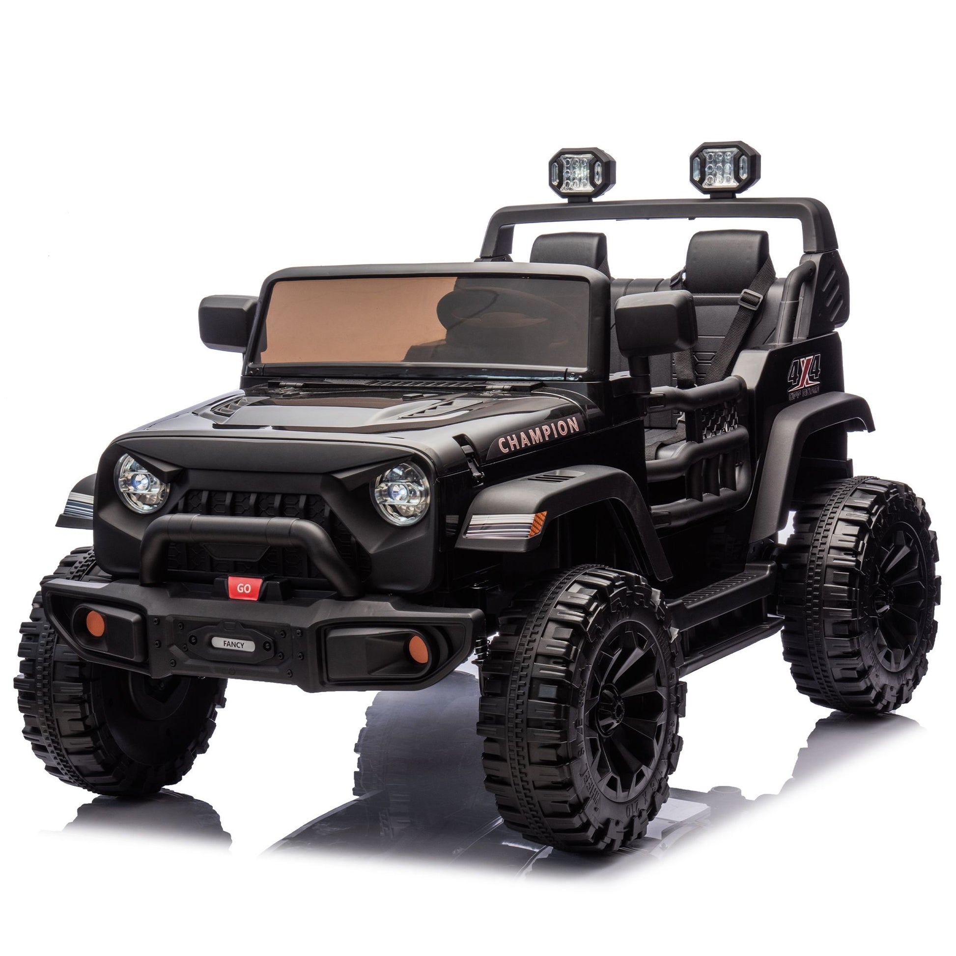 24V Two-seater Kids Ride On Electric Car W/parents control,Seat width 19.69in,400W motor,Four-wheel suspension,light&searchlight,USB,MP3,Bluetooth,Provide a speed of 1.86-4.35MPH for kids of 3+. - Discount Msrp 