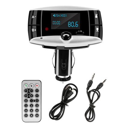 Car Wireless FM Transmitter USB Charger Hands-free Call MP3 Player SD Card Reading Aux-in LED Display - Discount Msrp 