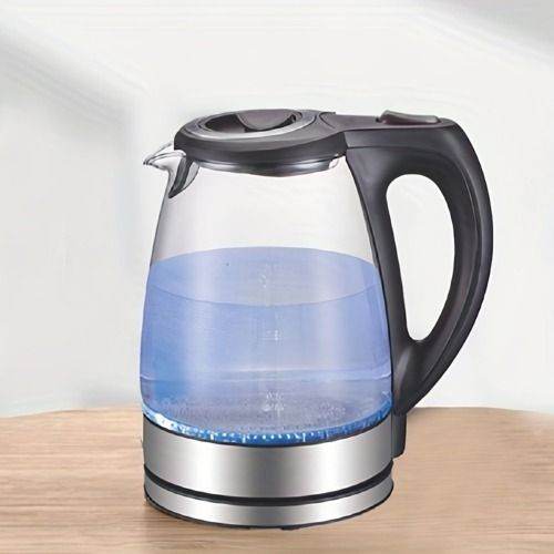 (TM-788-110V)Electric Kettle with Stainless Steel Filter and Inner Lid, 1200W Wide Opening 1.7L Glass Tea Kettle & Hot Water Boiler Black - Discount Msrp 