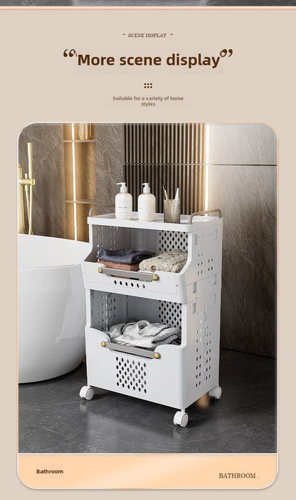 Laundry Basket Bathroom Foldable Dirty Clothes Storage Basket Wall Hanging Shelf - Discount Msrp 