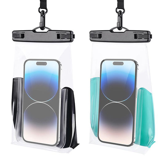 HAISSKY 2Pack Wave Design Large Capapcity Waterproof Phone Bag Swimming Surfing Earphone Cards Passport Keys Storage Pouch - Discount Msrp 