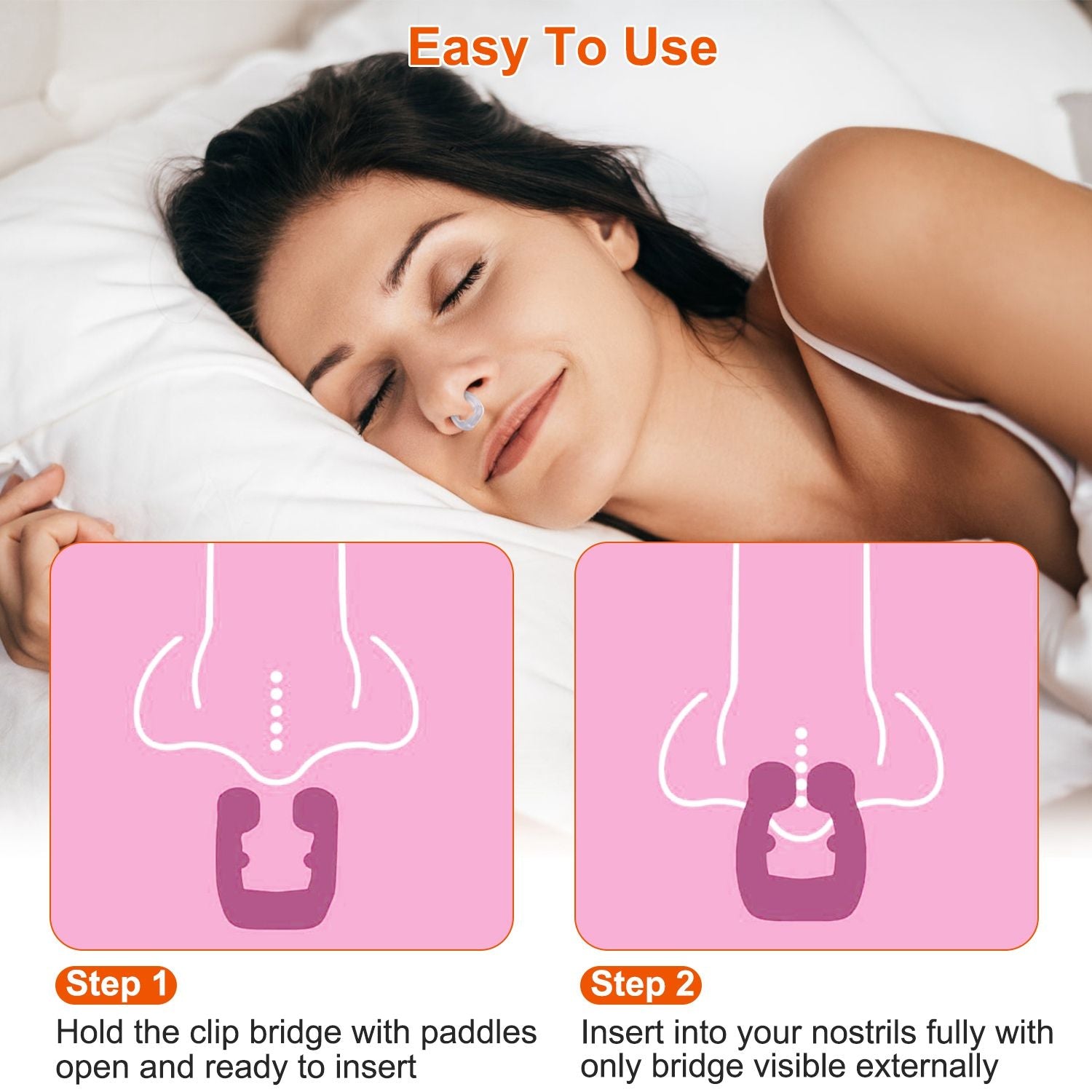4Pcs Magnetic Nose Clip Anti Snoring Device Snore Stopper Sleeping Aid Comfortable and Reusable for Men and Women - Discount Msrp 