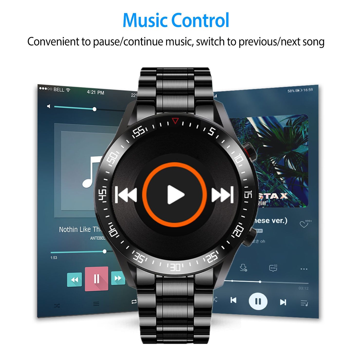 Wireless Smart Watch Fitness Tracker IP68 Waterproof Sport Bracelet - Discount Msrp 