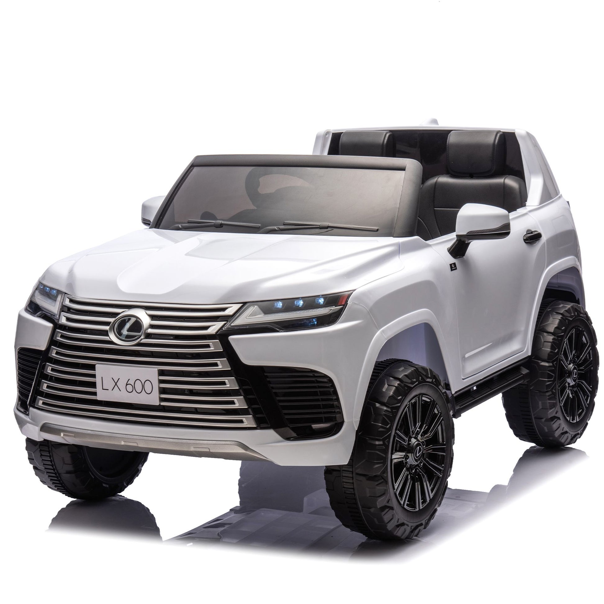 Licensed LEXUS LX600 24V Two-seater XXL Kids Ride On Car W/Parents Control,Seat width 20 inches,2WD,Four-wheel suspension,Bluetooth,MP3,Music,Power display,Speeds 1.86-3.11MPH For Kids. - Discount Msrp 