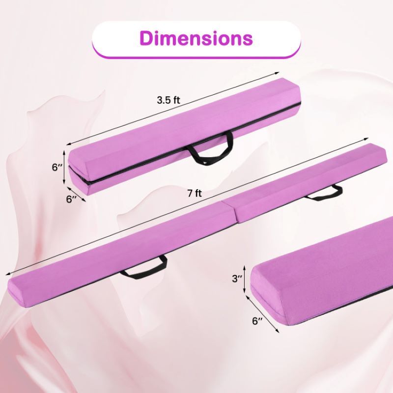 Folding Balance Beam with Removable Suede Cover - Discount Msrp 