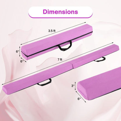 Folding Balance Beam with Removable Suede Cover - Discount Msrp 