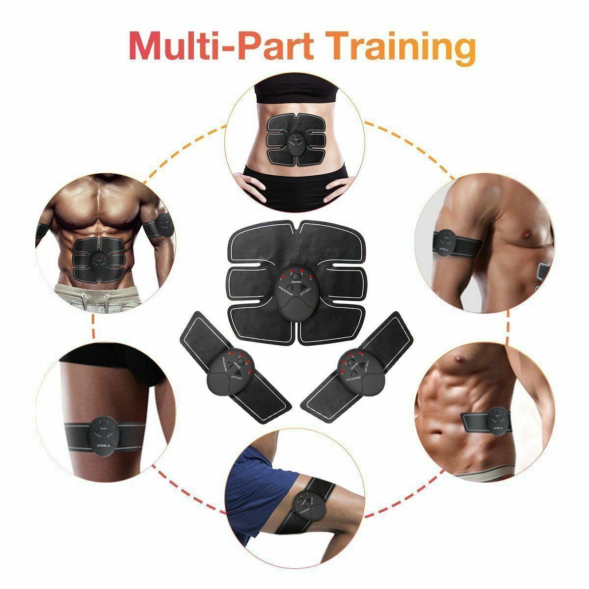 Electric Muscle Toner Machine ABS Toning Belt Simulation Fat Burner Belly Shaper - Discount Msrp 