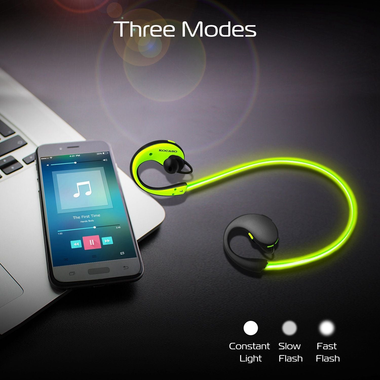 Wireless Sports Headsets Wireless V4.1 Neckband Earphones HD Stereo Sweat-proof Headphones Earbuds - Discount Msrp 