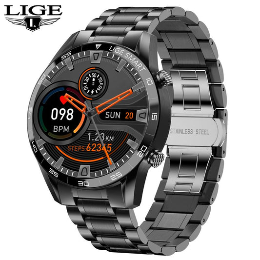 LIGE New BW0189 PRO Smart Watch Men Bluetooth Call Watch IP67 Waterproof Sports Fitness Watch For Android IOS Men Smart Watch - Discount Msrp 