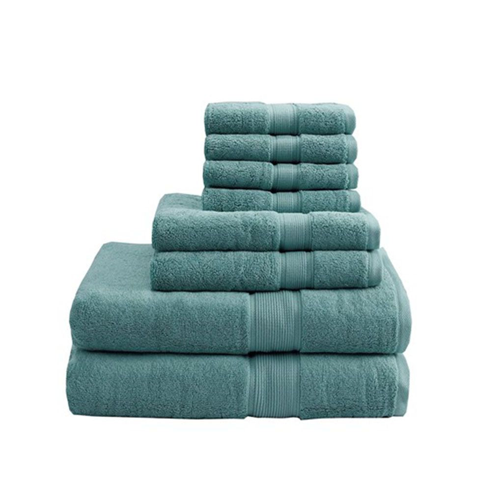 100% Cotton 8 Piece Antimicrobial Towel Set - Discount Msrp 