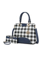 MKF Collection Gabriella Checkers Handbag with Wallet by Mia k - Discount Msrp 