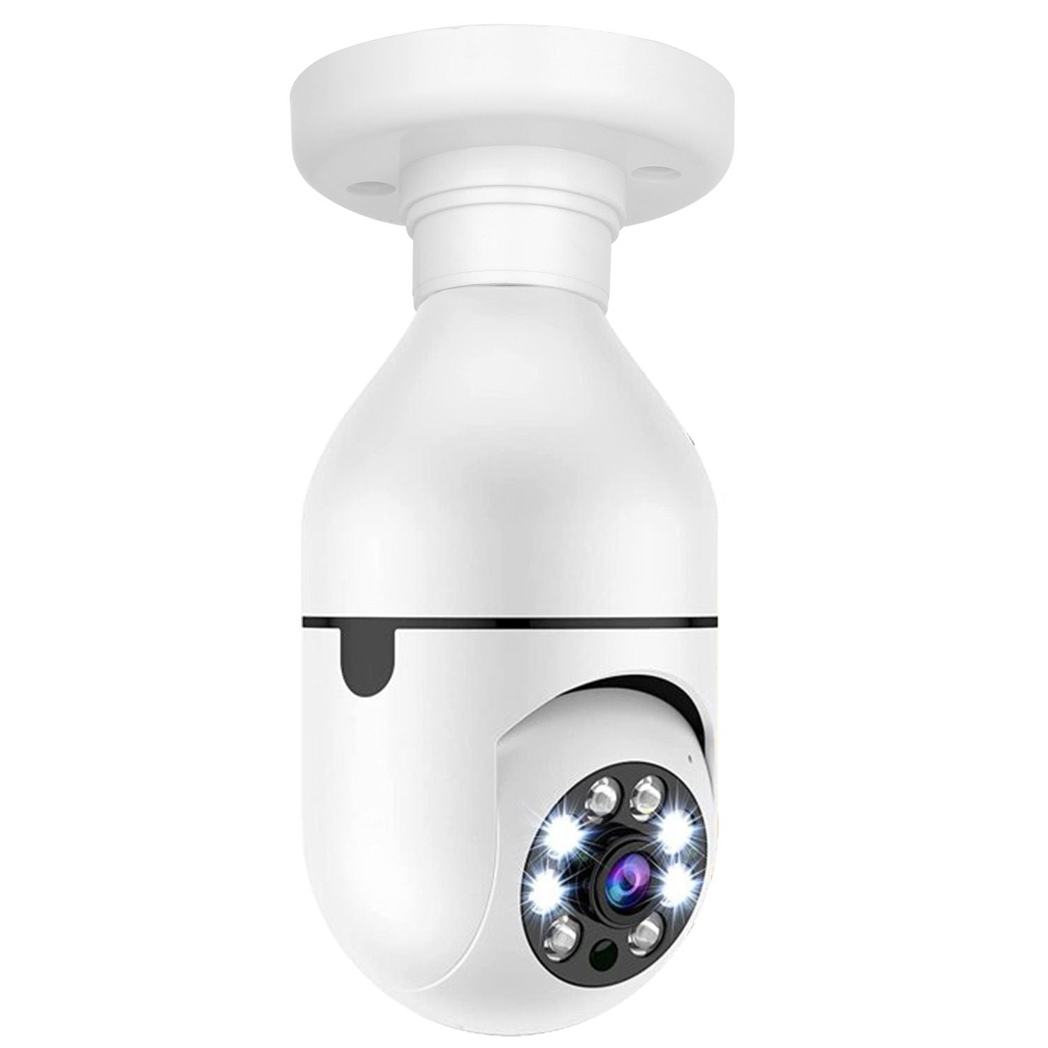 E27 WiFi Bulb Camera 1080P FHD WiFi IP Pan Tilt Security Surveillance Camera - Discount Msrp 