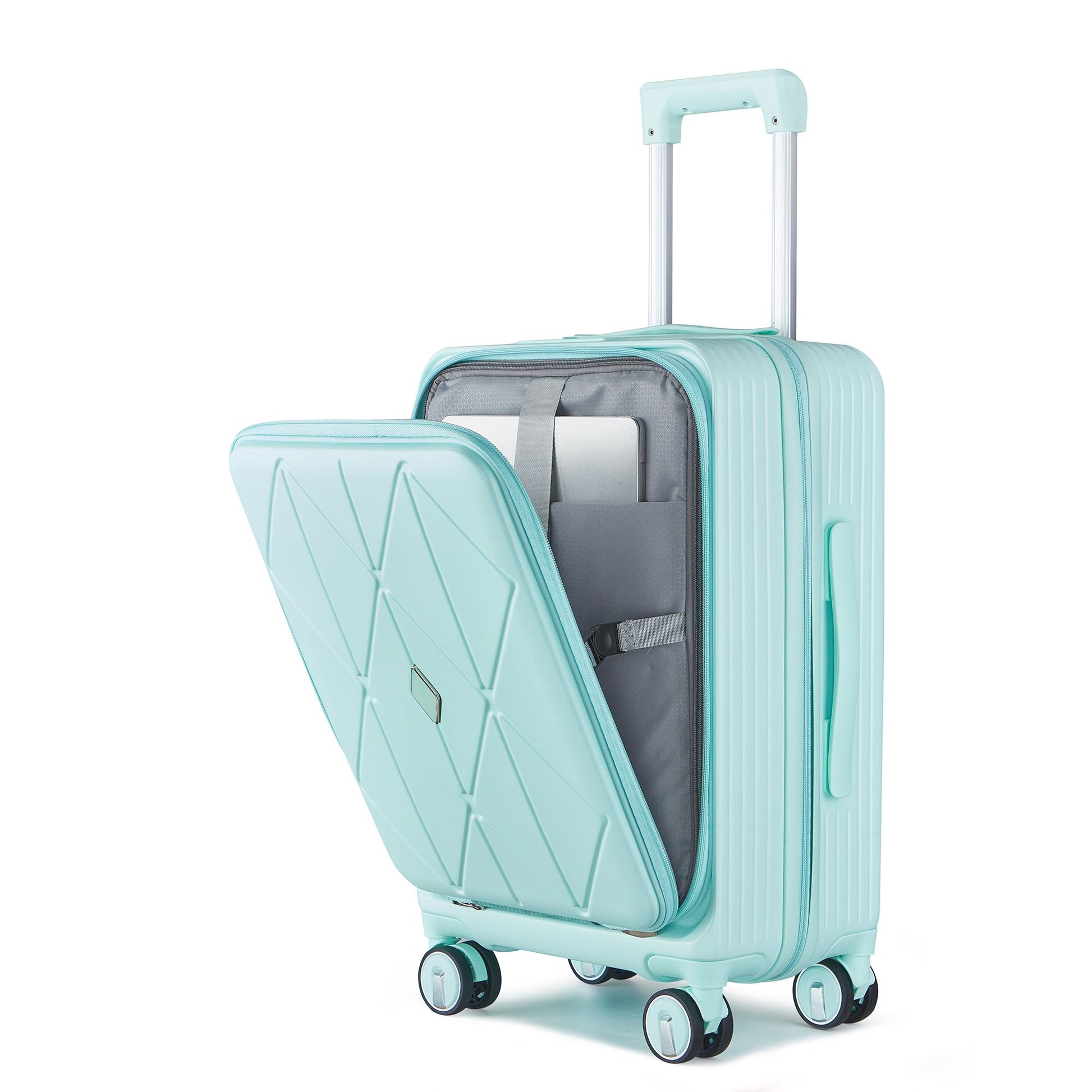 Luggage Sets 3 Piece(20/24/28), Expandable Carry On Luggage with TSA Lock Airline Approved, 100% PC Hard Shell and Lightweight Suitcase with Front Pocket and Spinner Wheels - Discount Msrp 