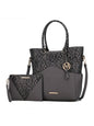 MKF Collection Iris Snake Embossed Vegan Leather Women Tote Bag with matching Wristlet Pouch by Mia k - Discount Msrp 