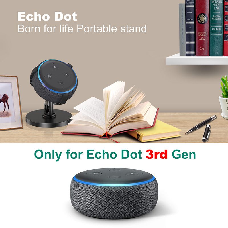 Echo Dot 3rd Desktop Stand 360° Adjustable Smart Home Speaker Accessory Rack - Discount Msrp 