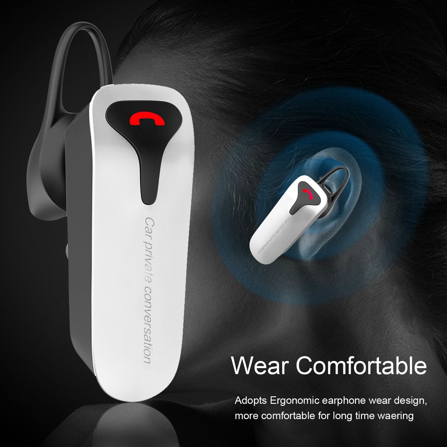 Car FM Transmitter w/ Wireless Earpiece 2 USB Charge Ports Hands-free Call MP3 Player - Discount Msrp 