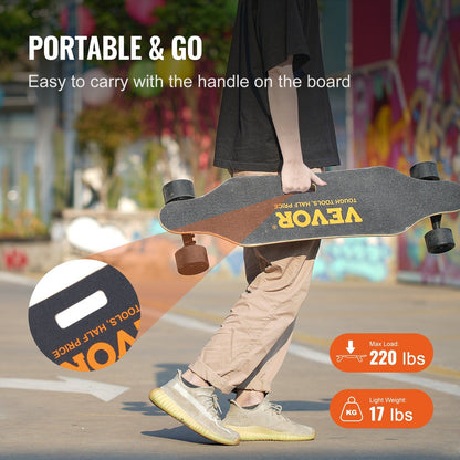 VEVOR Electric Longboard Skateboard with Control 11.2 Mile Range for Adults Kids - Discount Msrp 