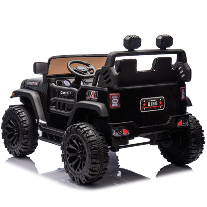 24V Two-seater Kids Ride On Electric Car W/parents control,Seat width 19.69in,400W motor,Four-wheel suspension,light&searchlight,USB,MP3,Bluetooth,Provide a speed of 1.86-4.35MPH for kids of 3+. - Discount Msrp 