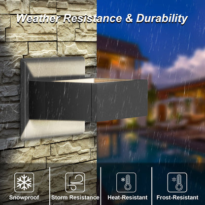 Inowel Wall Sconce LED Integrated Porch Light Modern Waterproof IP54 Wall Lamps Outdoor Up/Down Skeleton Light 17505 - Discount Msrp 