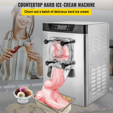 VEVOR Commercial Ice Cream Machine 1400W 20/5.3 Gph Hard Serve Ice Cream Maker with LED Display Screen Auto Shut-Off Timer One Flavors Perfect for Restaurants Snack bar Supermarkets - Discount Msrp 